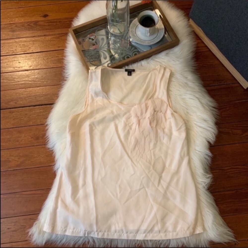 Ann Taylor silk pink blush sleeveless tank m